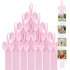 Huquary pink bow card holder wall hanging displays baby hair clips neatly