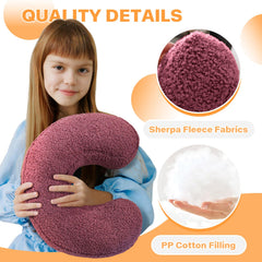 Huraty plush alphabet J-pillow stitch detail highlights durable craftsmanship.