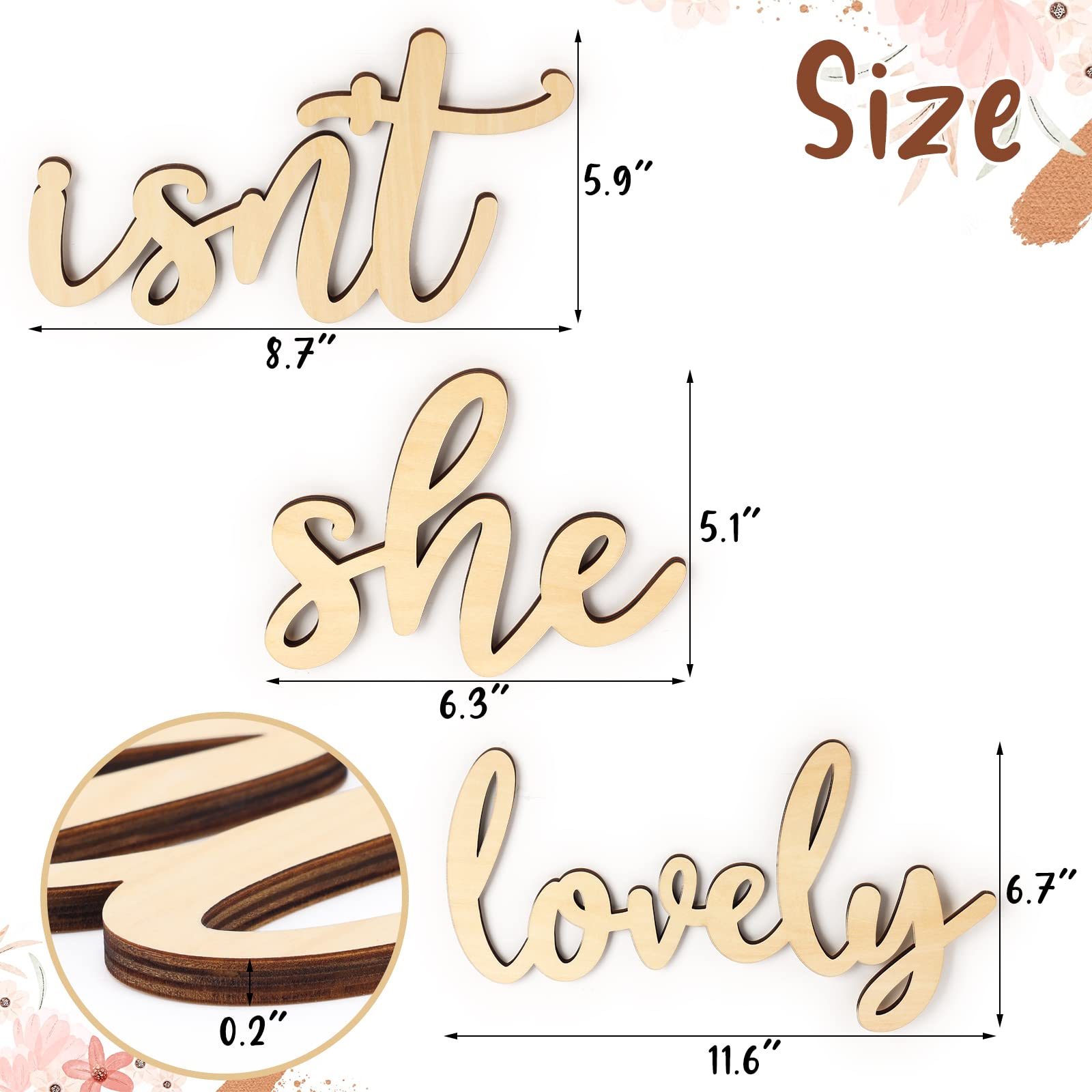 Huray Rayho Isn't She Lovely wood sign enhances bedroom decor with natural warmth.