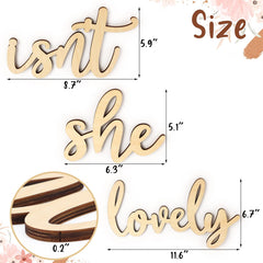 Huray Rayho Isn't She Lovely wood sign enhances bedroom decor with natural warmth.
