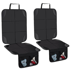 Husfunov car seat protector front view shows thick padding for upholstery protection