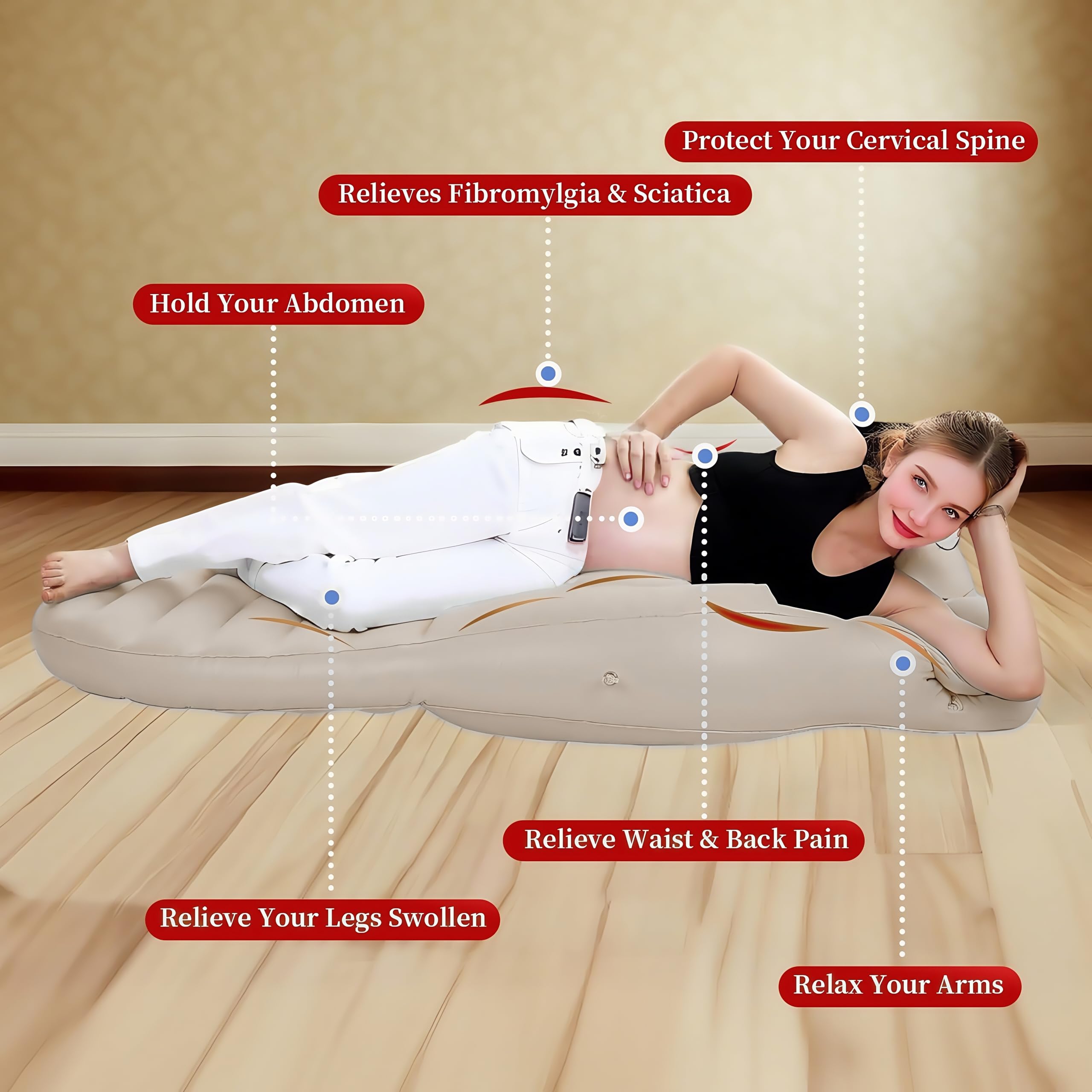 Hushblade-multi-use-pregnancy-nursing supports pregnancy, nursing, and postpartum recovery in water or on land.