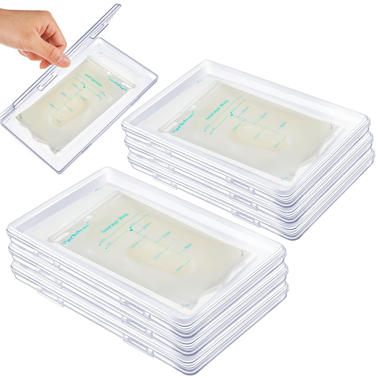 Hushee breastmilk freezer tray with buckle design for secure storage and easy access