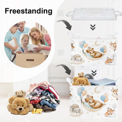 HUUMONSS 36L baby hamper with PE coating is easy to wipe clean.