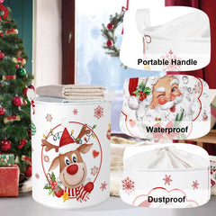 HUUMONSS 63L capacity hamper with reinforced handles for easy carrying.