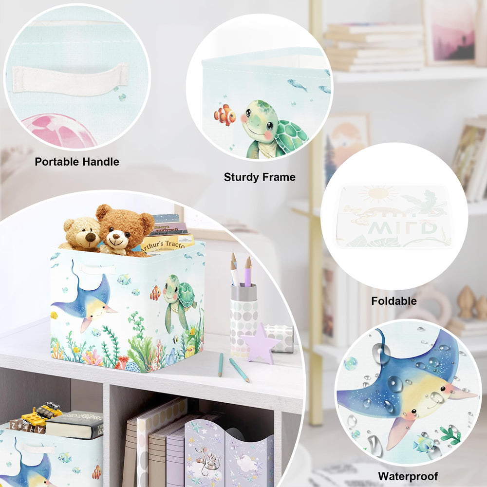 HUUMONSS baby cubby storage organizer with handles for easy carry