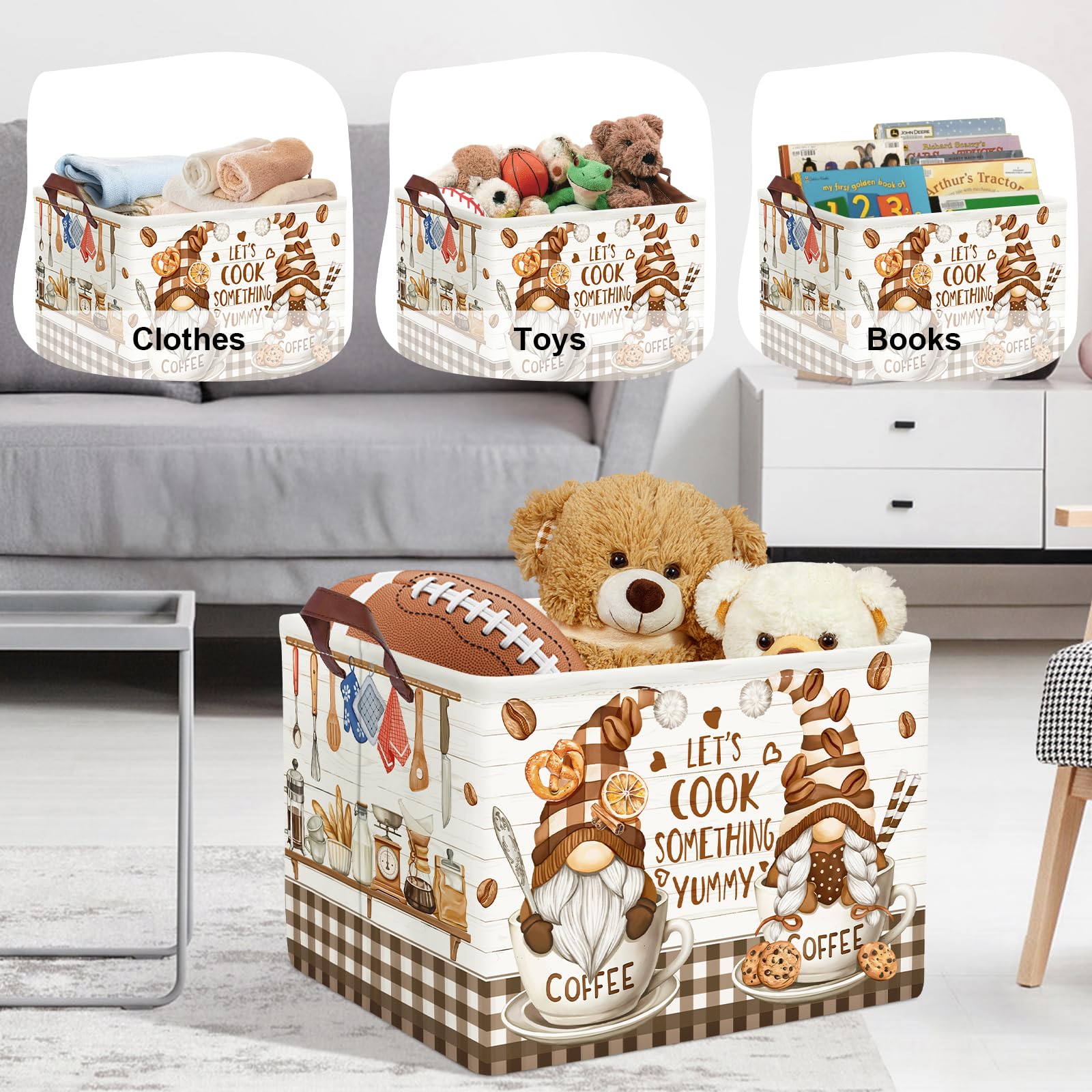 HUUMONSS Baby Nursery Hamper close-up showing PE coating and cleanability.