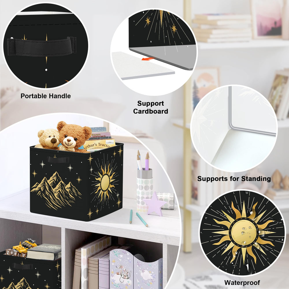 HUUMONSS Bedroom Nursery Organization with celestial cubes for tidy play area.