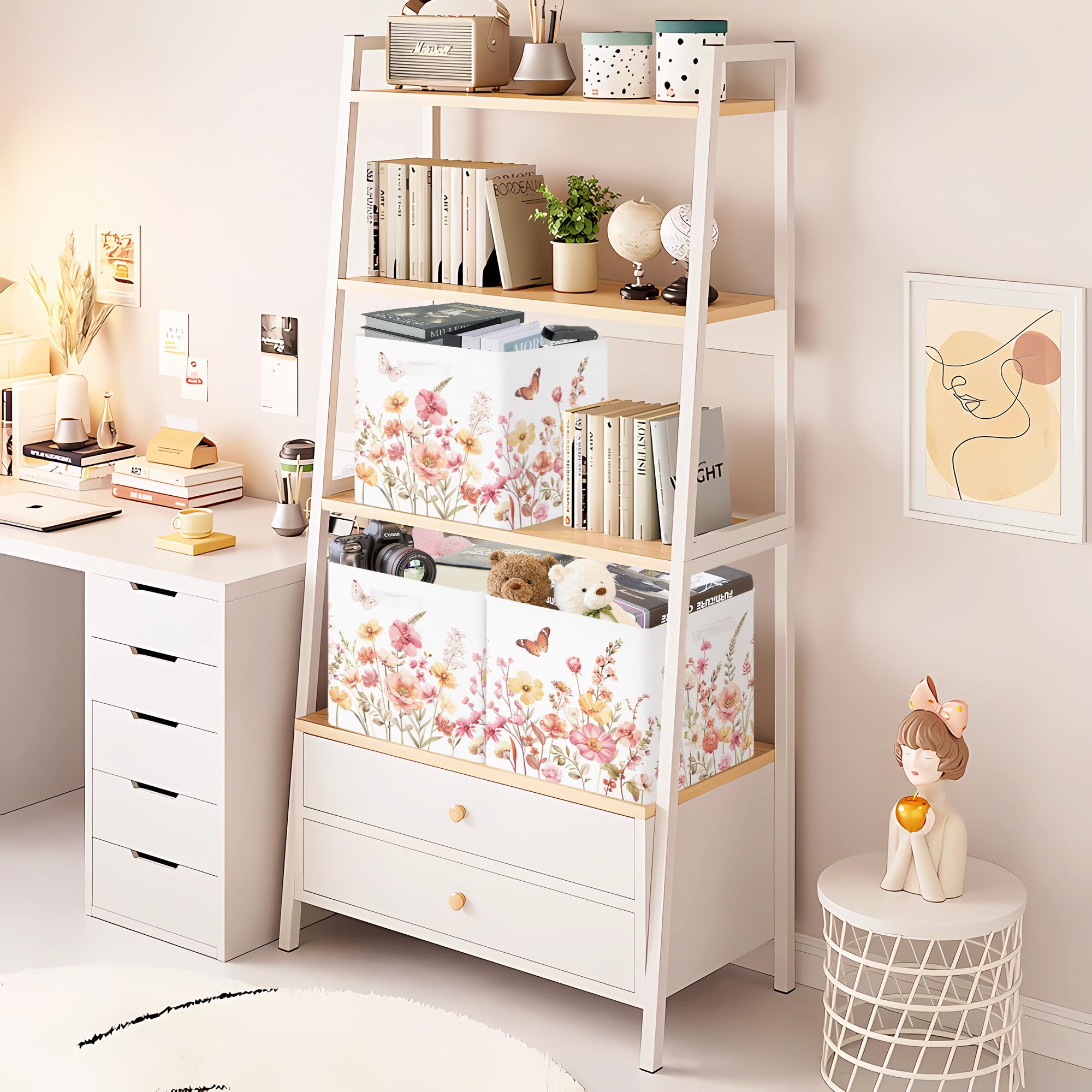 HUUMONSS butterfly-pattern closeup shows durable fabric and decorative appeal.