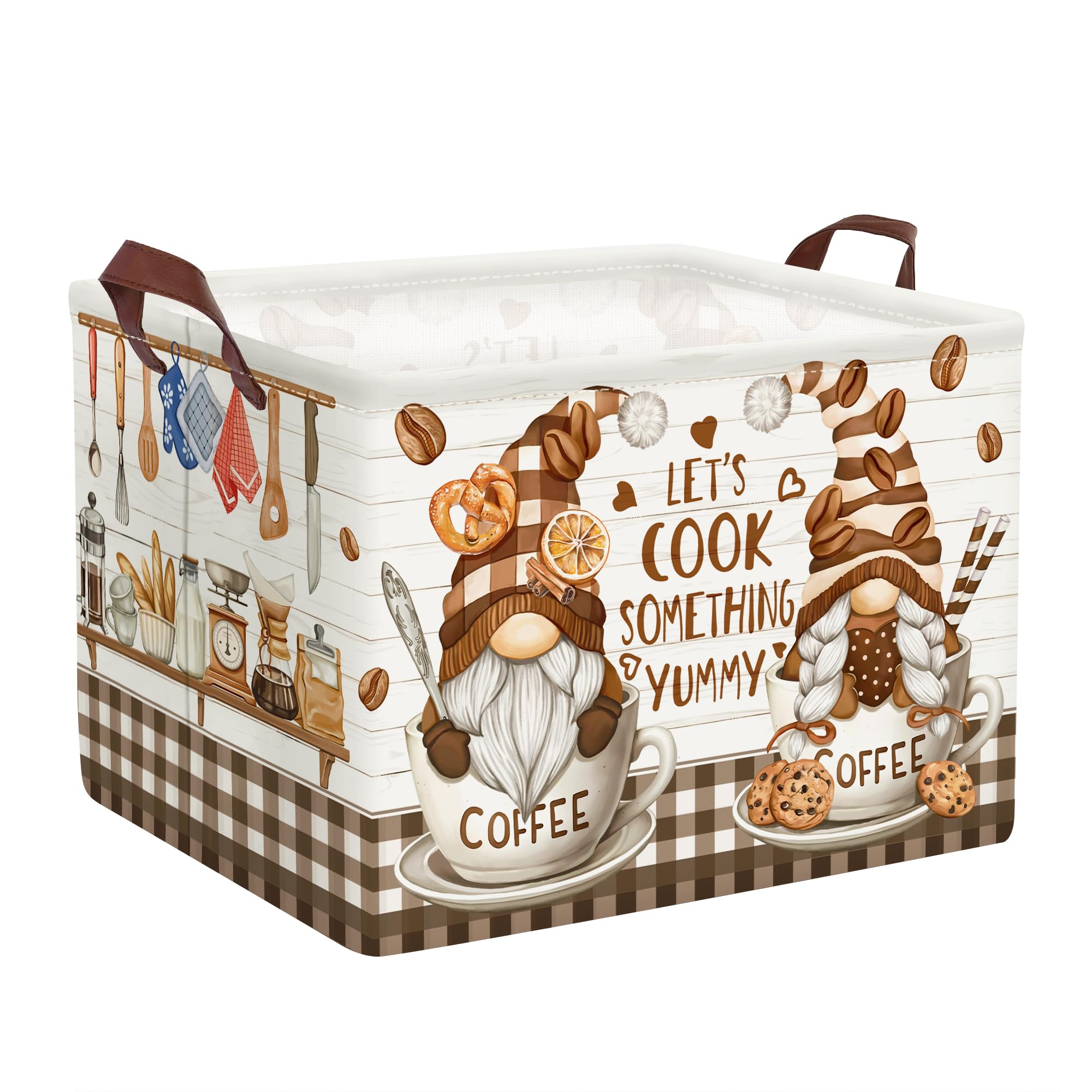 HUUMONSS Coffee Gnome Basket adds playful storage for kitchen essentials and decor.