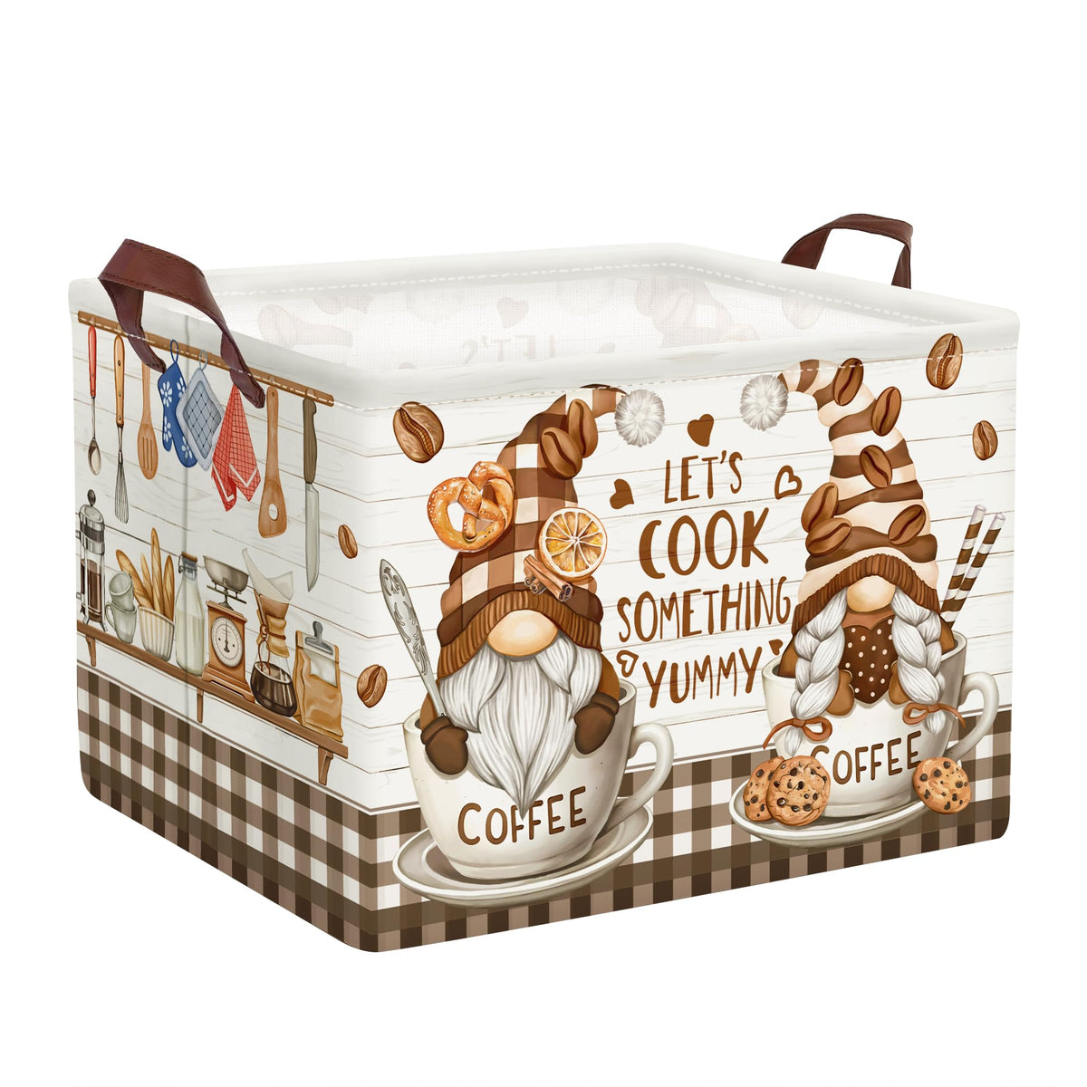 HUUMONSS Coffee Gnome Basket adds playful storage for kitchen essentials and decor.