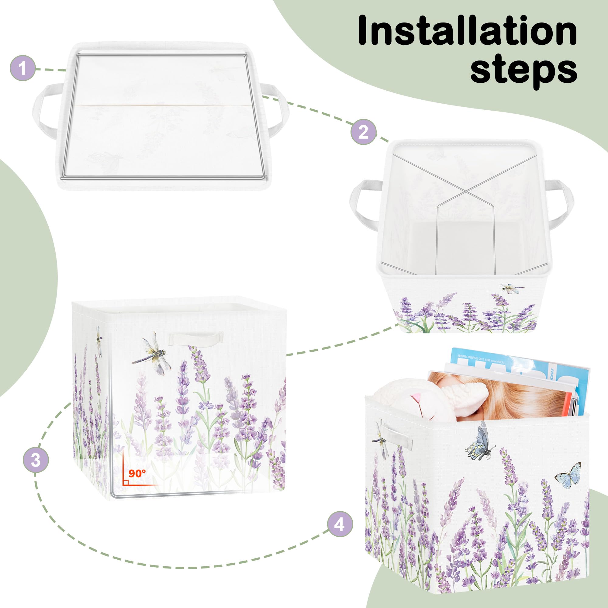 HUUMONSS collapsible storage bins fold flat for seasonal decor storage