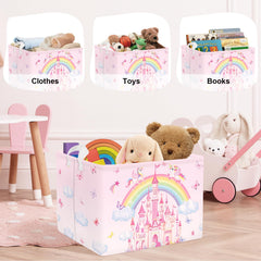 HUUMONSS cute dirty clothes organizer adds color and clutter control.