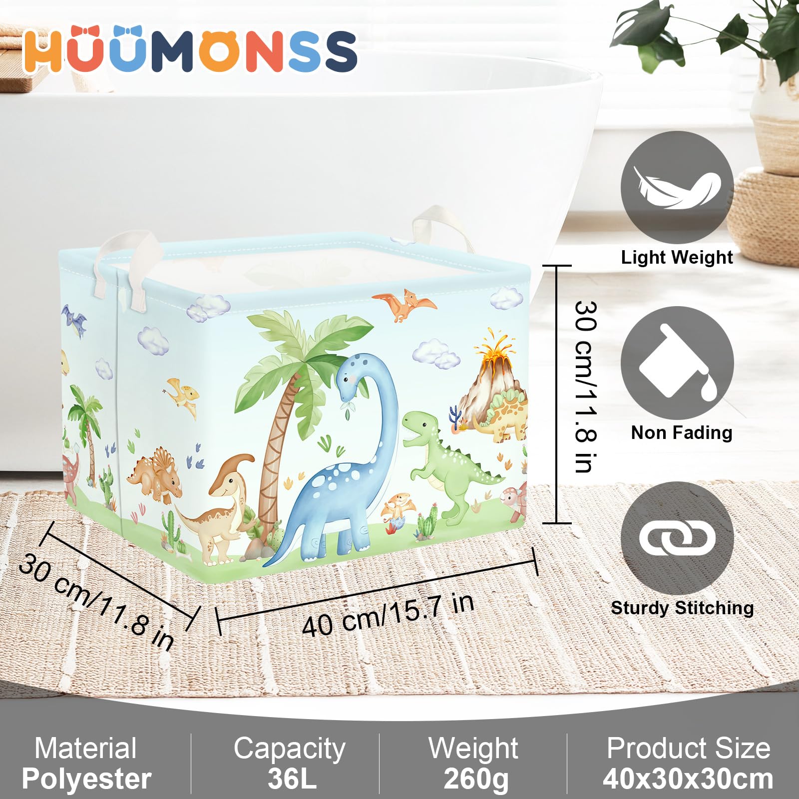 HUUMONSS sturdy metal top-frame keeps the hamper standing upright