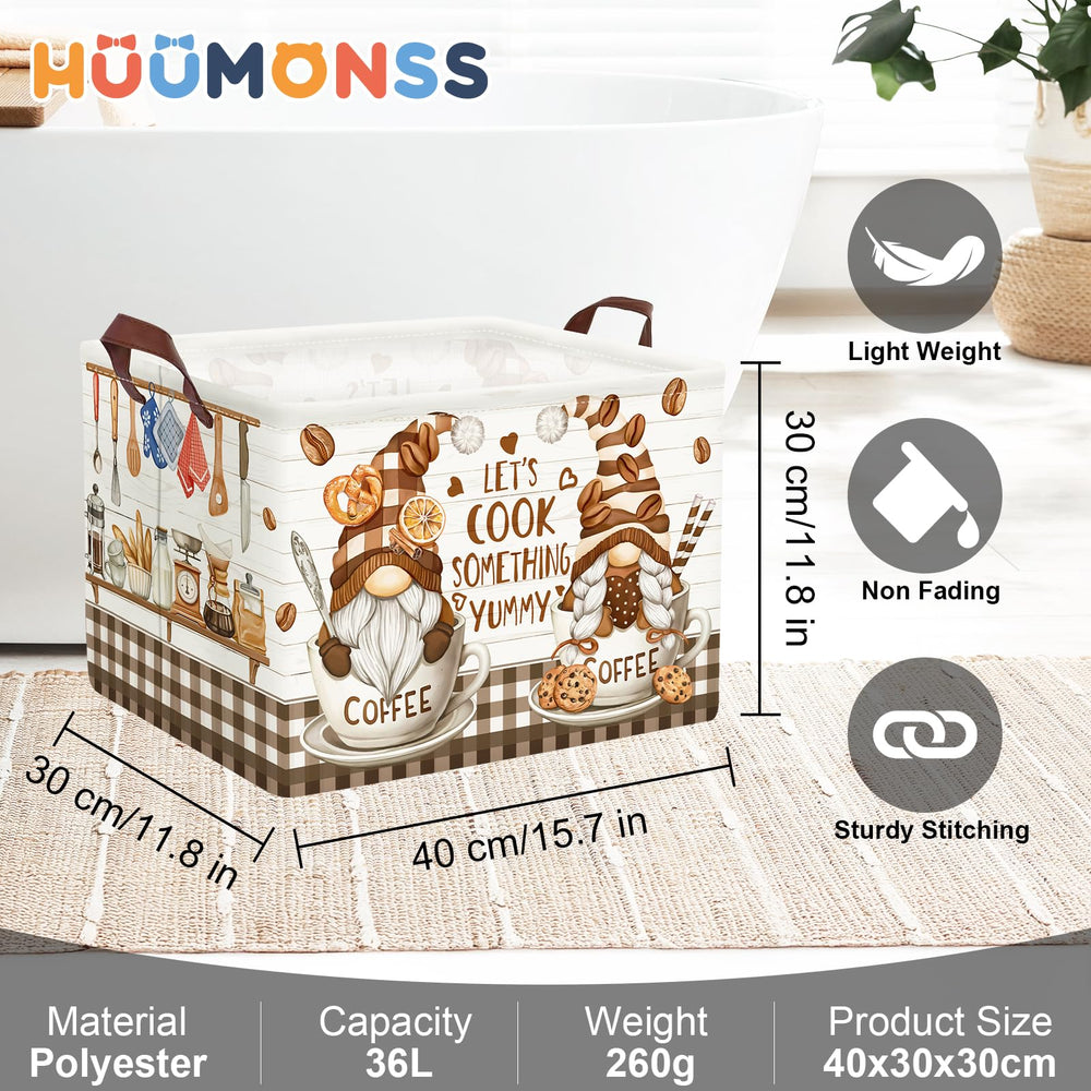 HUUMONSS Easy-Clean PE-Coated Basket demonstrates wipe-clean practicality.