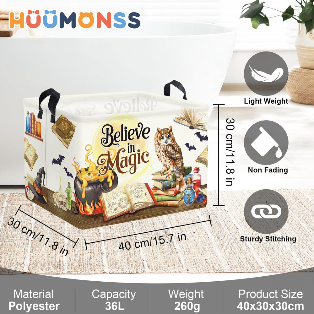 HUUMONSS Foldable-baby-laundry-bin folds flat for compact storage in dorms or apartments.