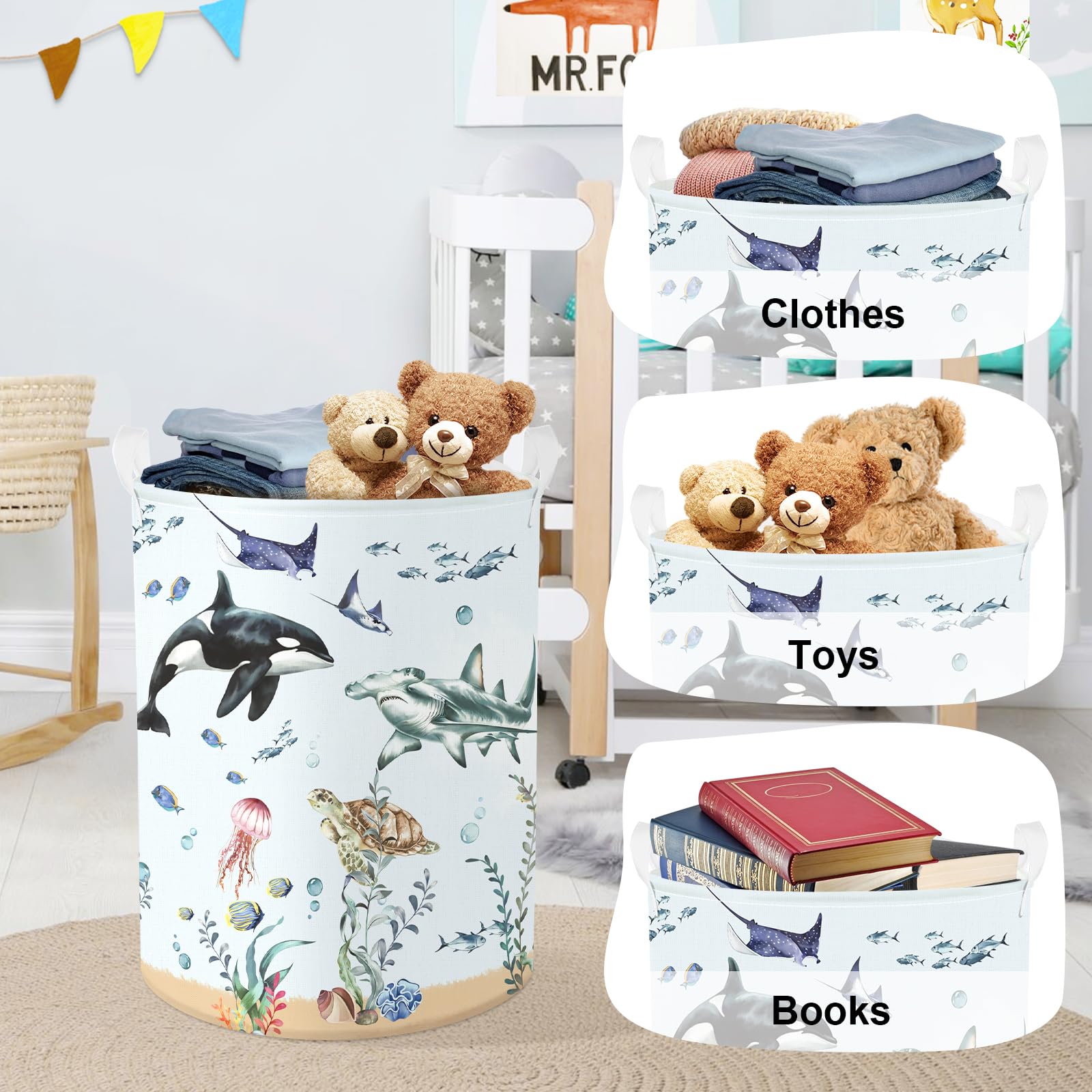 HUUMONSS foldable dorm organizer with drawstring keeps items secure and compact.