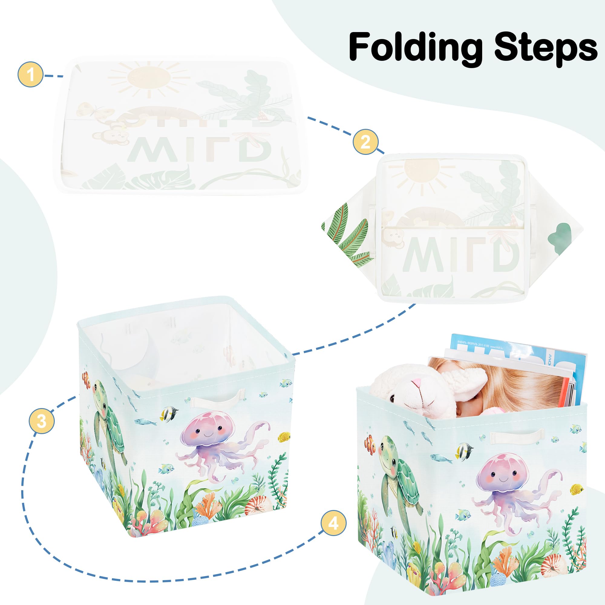 HUUMONSS foldable storage bin fits shelves and toy storage