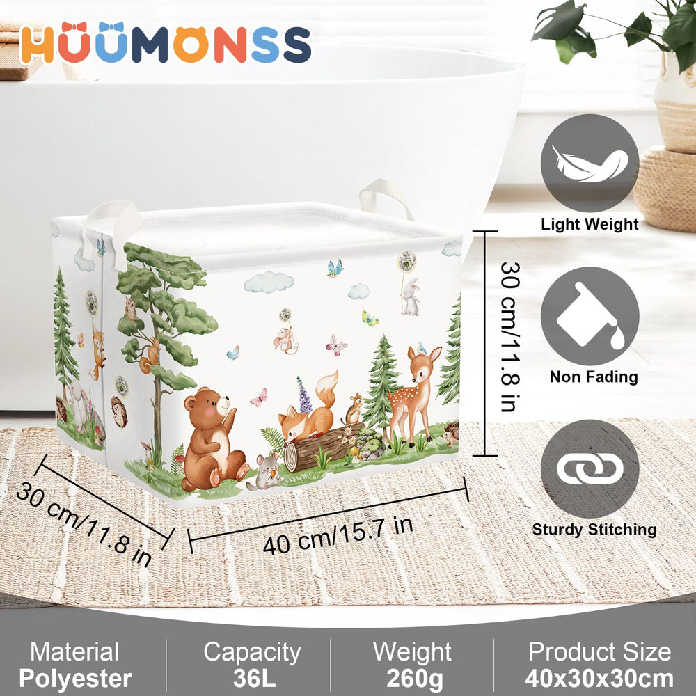 HUUMONSS forest animals nursery decor option blends with kids rooms