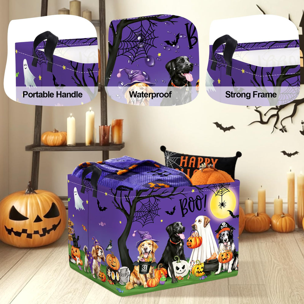 HUUMONSS Collapsible Halloween Basket: saves space in compact rooms.