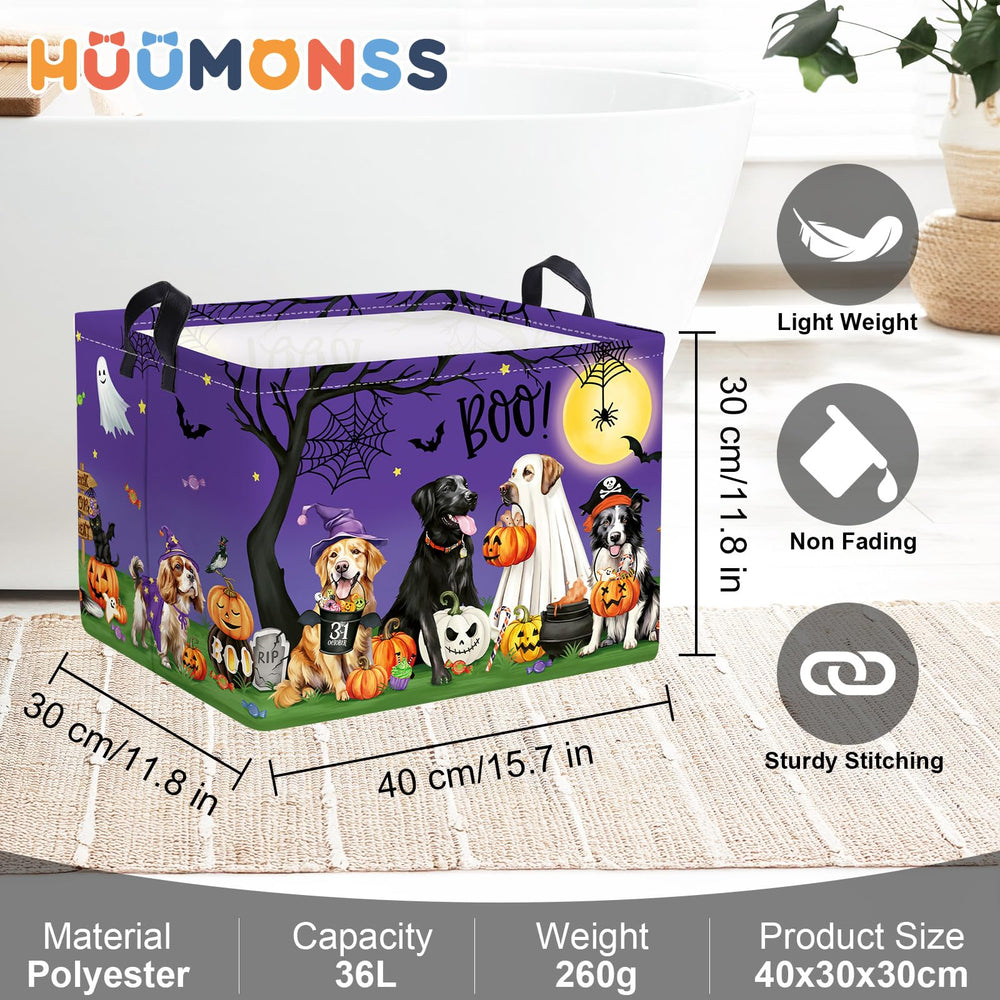 HUUMONSS Halloween Basket Nursery Decor: adds color while tidying essentials.