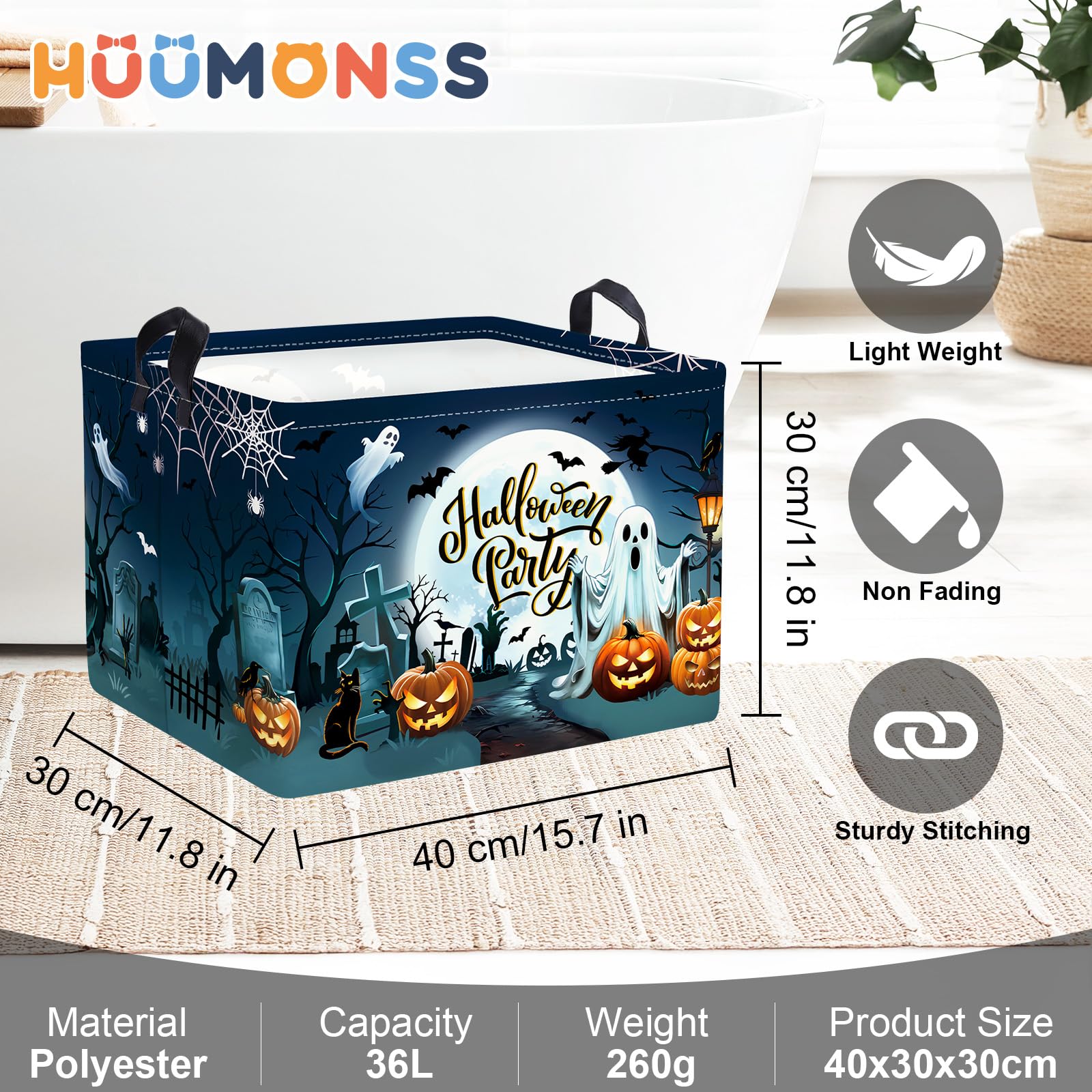HUUMONSS laundry hamper offers easy access and quick cleanup after playtime