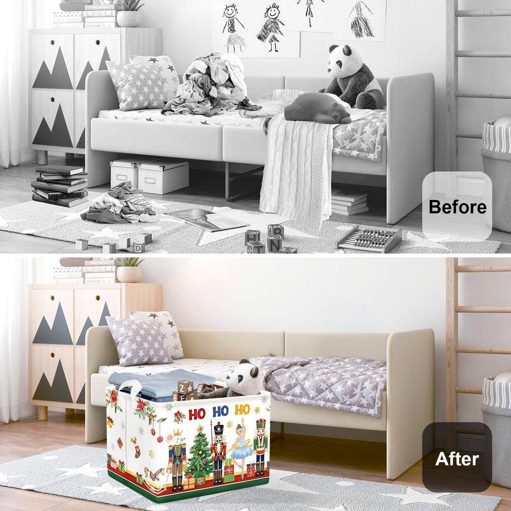 HUUMONSS kid room storage bin demonstrates large capacity.