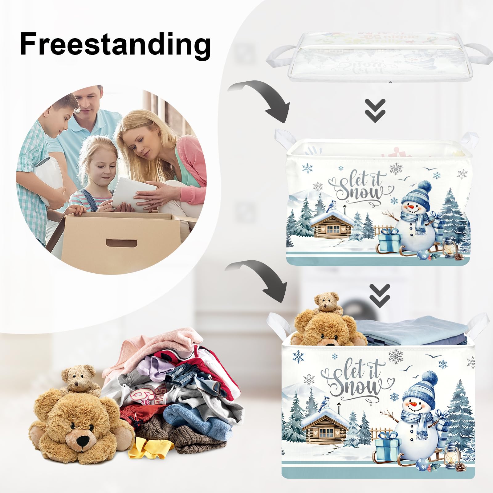 HUUMONSS kid room toy storage bin keeps clutter off shelves.