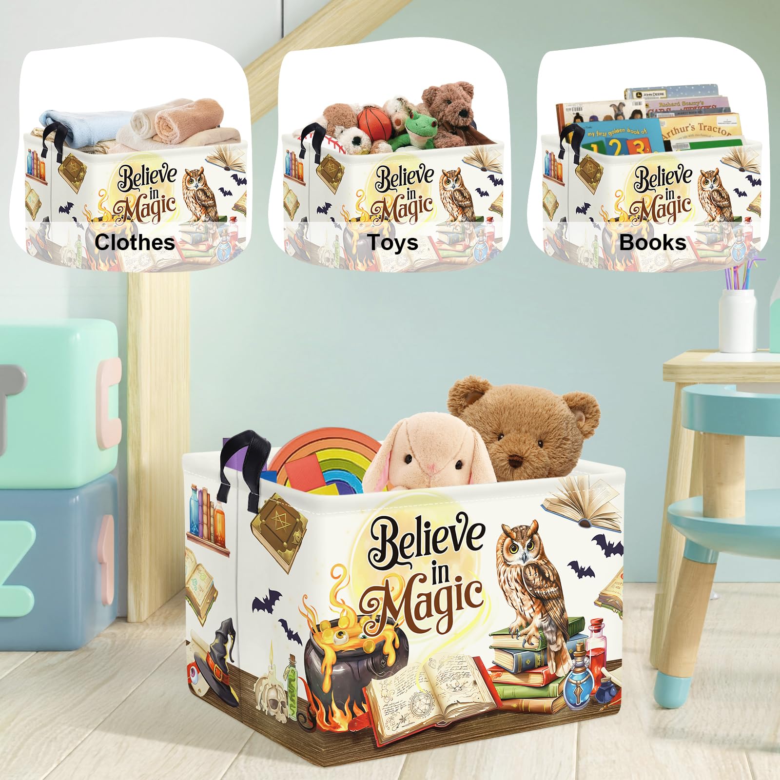 HUUMONSS Large-36l-baby-hamper offers ample 36 L capacity for clothes and toys.