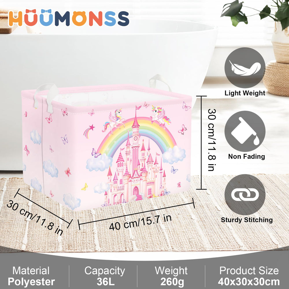 HUUMONSS large kid toy box bin stores toys in a neat, accessible way.