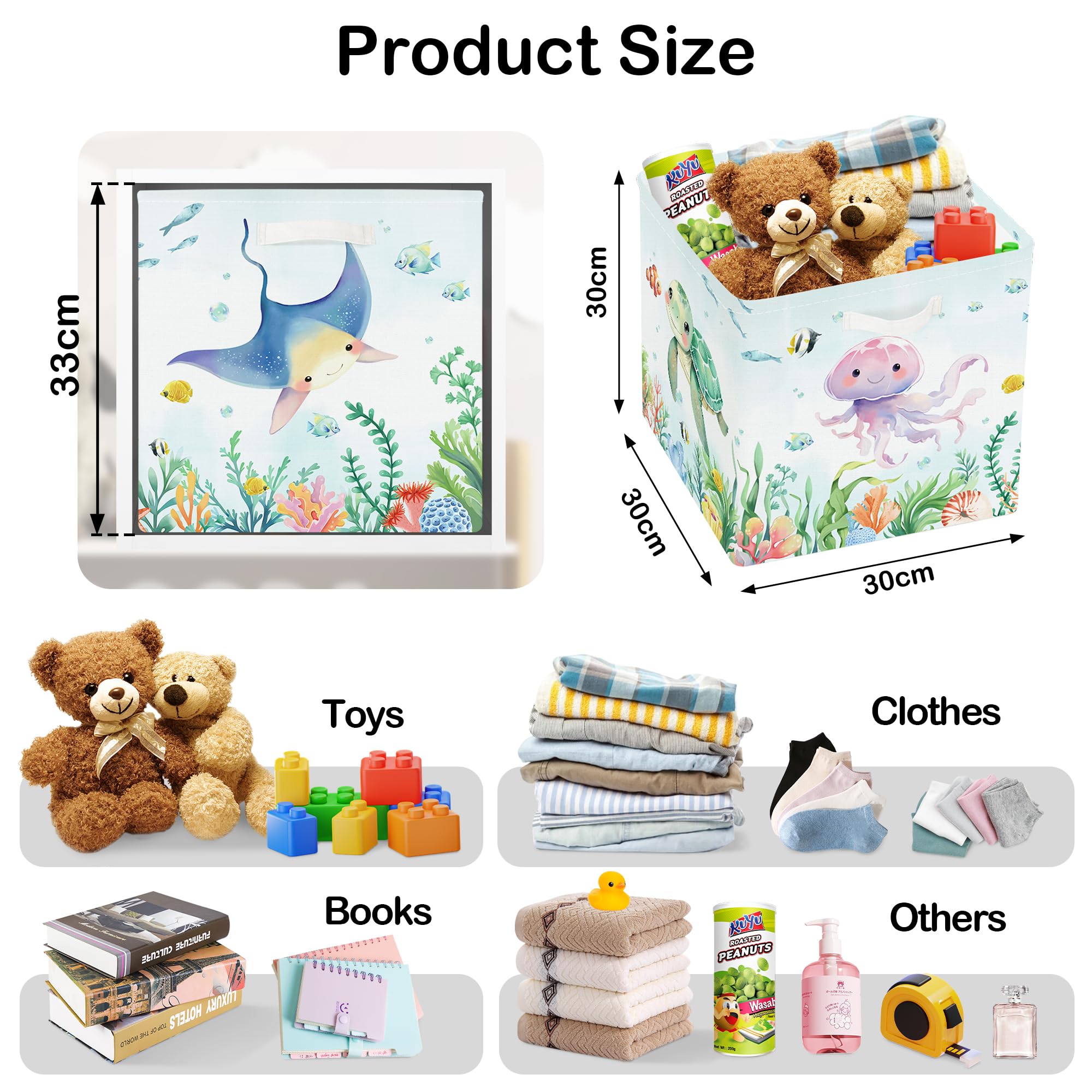 HUUMONSS marine animals cube storage shark for easy toy access