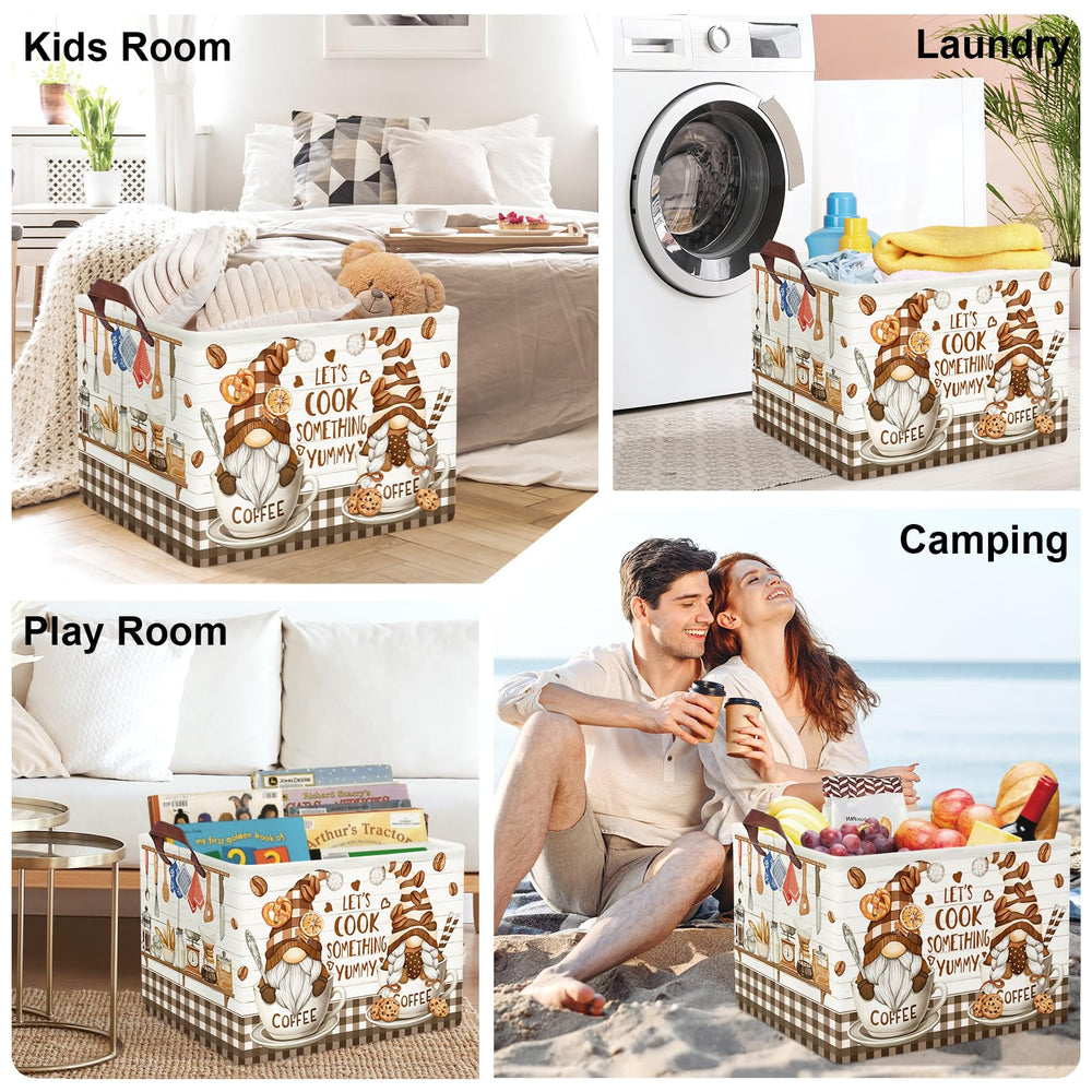 HUUMONSS Versatile storage bin suitable for bedrooms, living rooms, and dorm spaces.