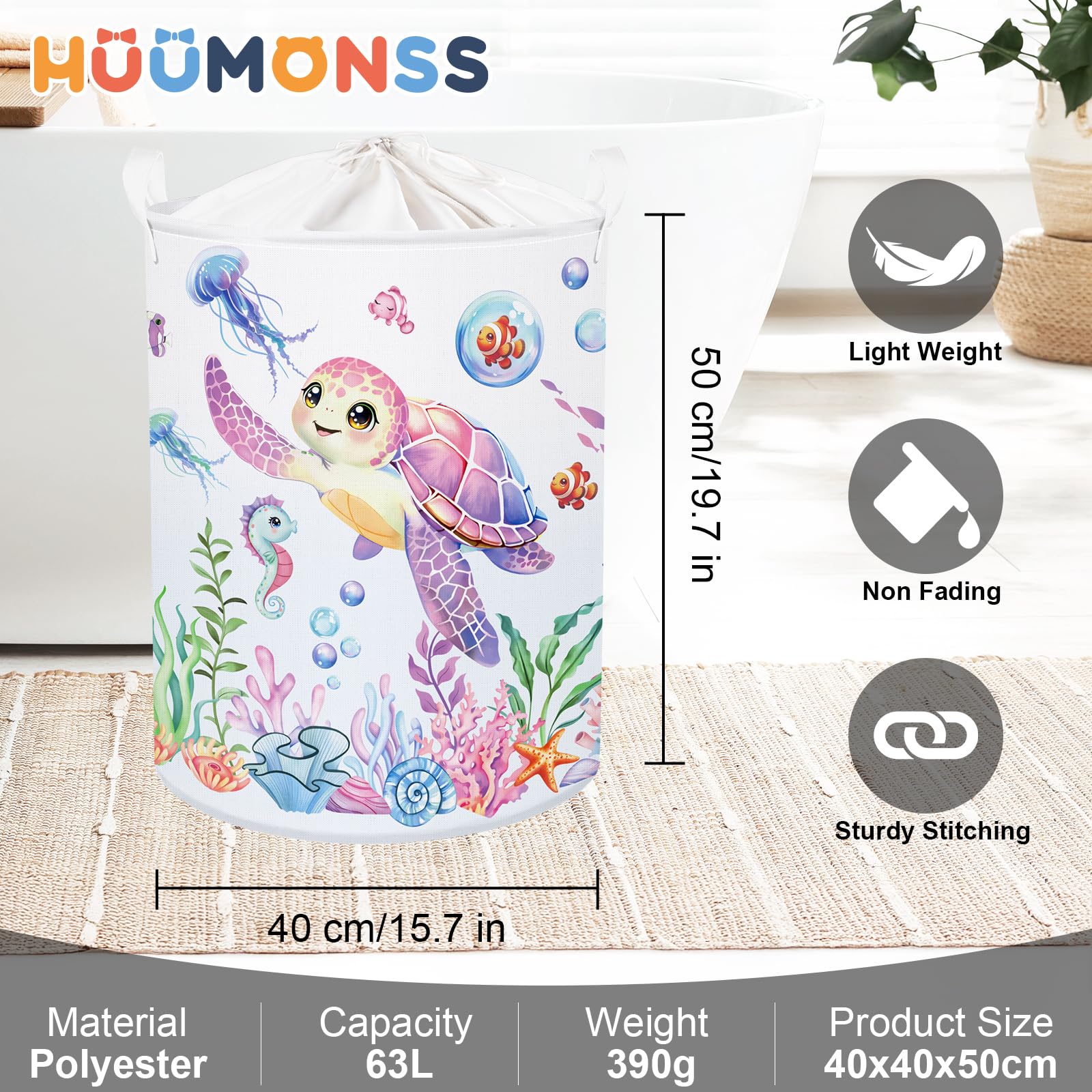 HUUMONSS Reinforced-handles ensure easy carrying and durability during busy family days.