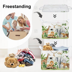 HUUMONSS Safari Animals hamper folded compact for easy storage