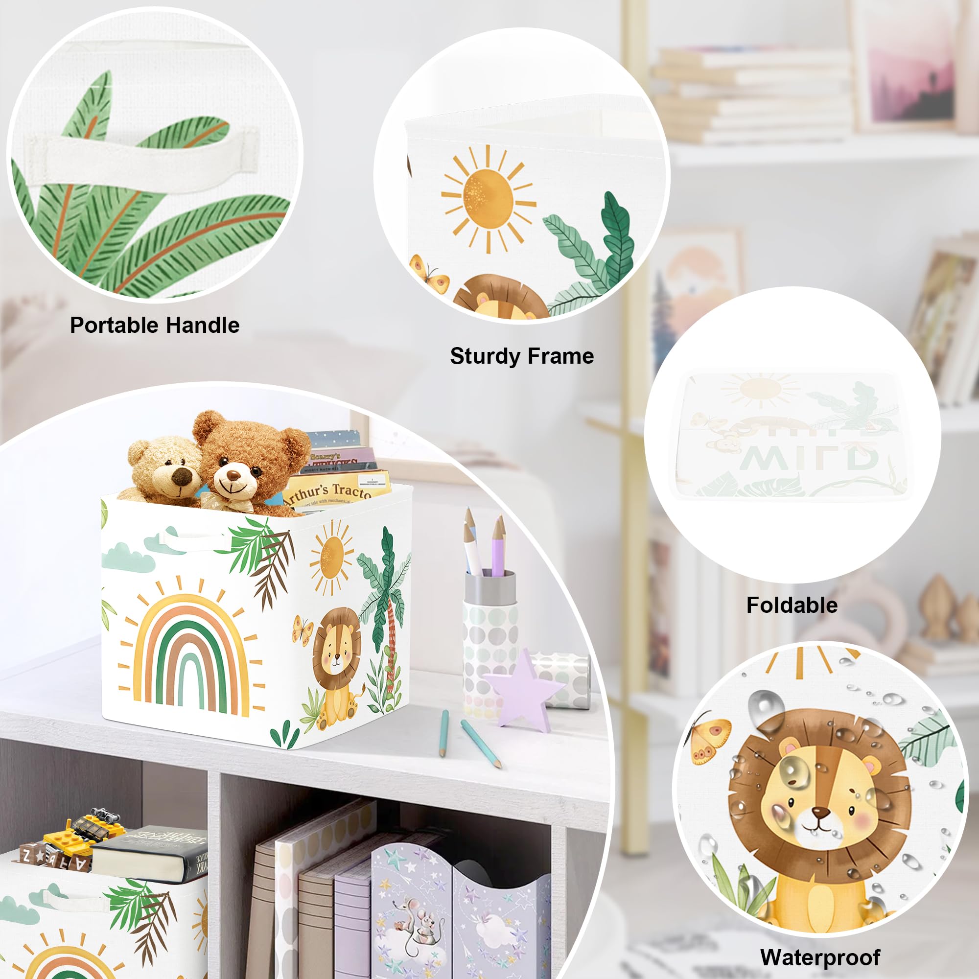 HUUMONSS collapsible cube folds flat for easy seasonal storage