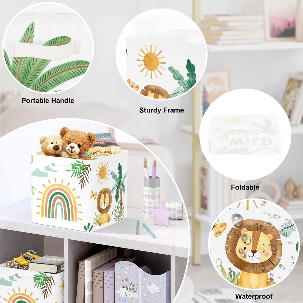 HUUMONSS collapsible cube folds flat for easy seasonal storage