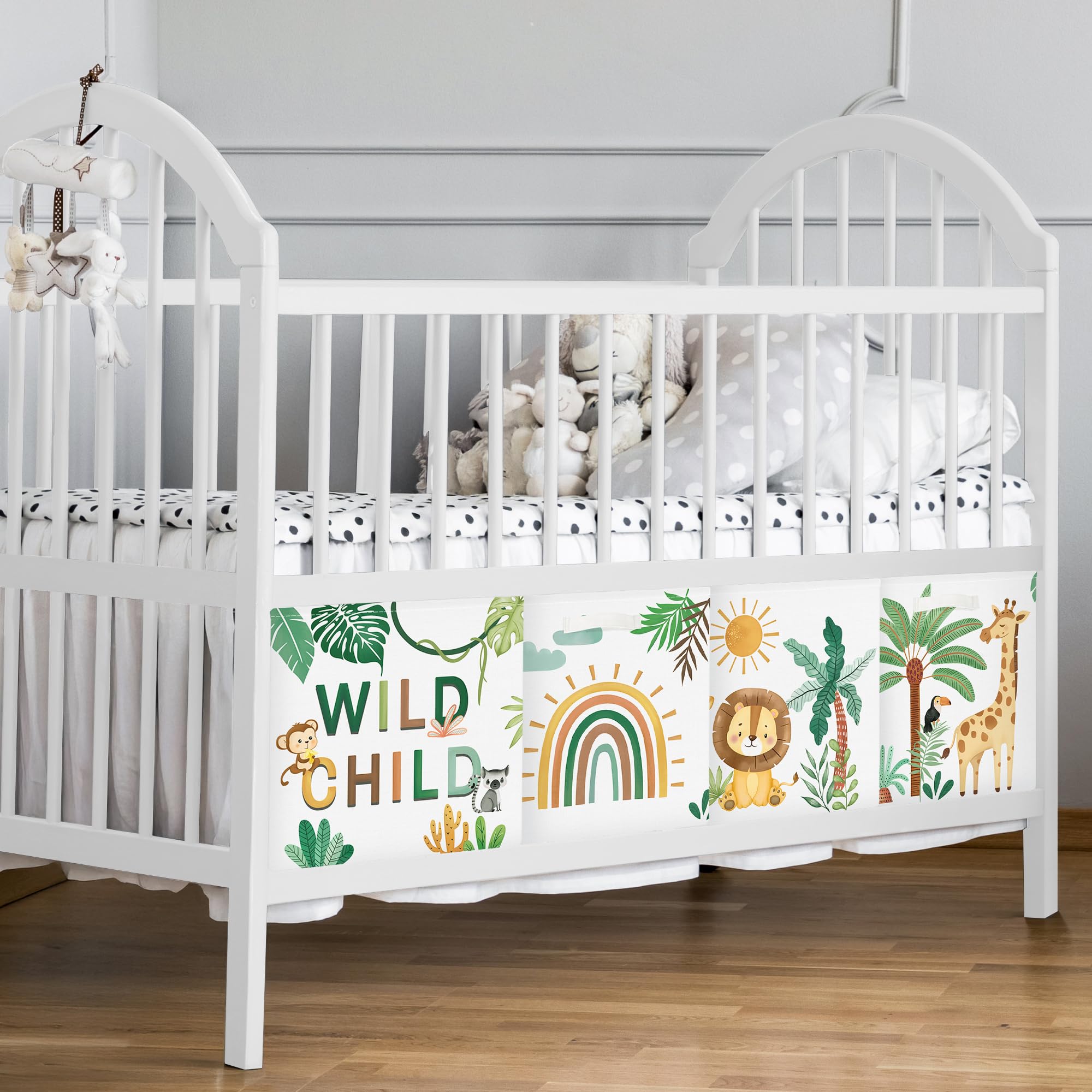 HUUMONSS palm-leaf cube adds stylish storage to nursery shelves