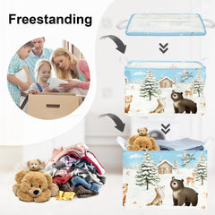 HUUMONSS winter forest owl basket—cute storage for shelves.