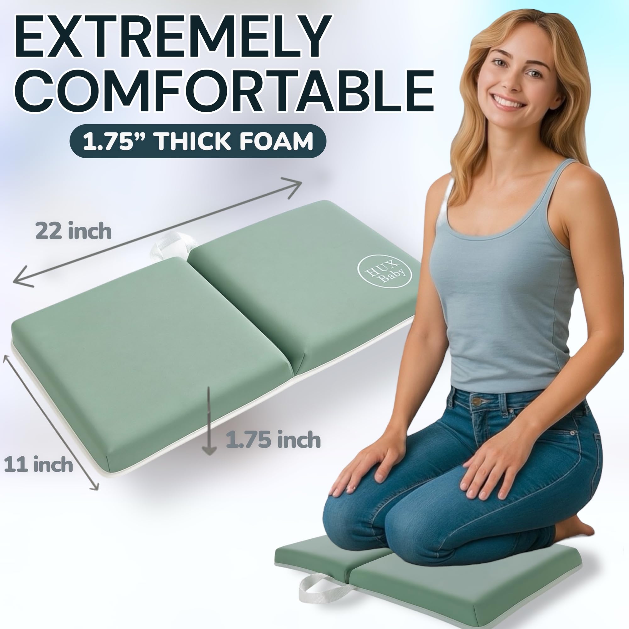 HUX Baby elbow rest pad offers ergonomic support to ease elbow strain during baths.