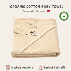 Huxie 32x32 towel ready for bath time use with growing kids
