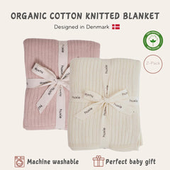 Huxie 2-pack soft white and blush product shot emphasizes versatile 30x40 size.