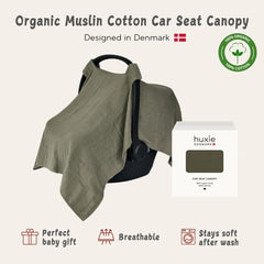 Huxie organic muslin closeup shows soft breathable weave