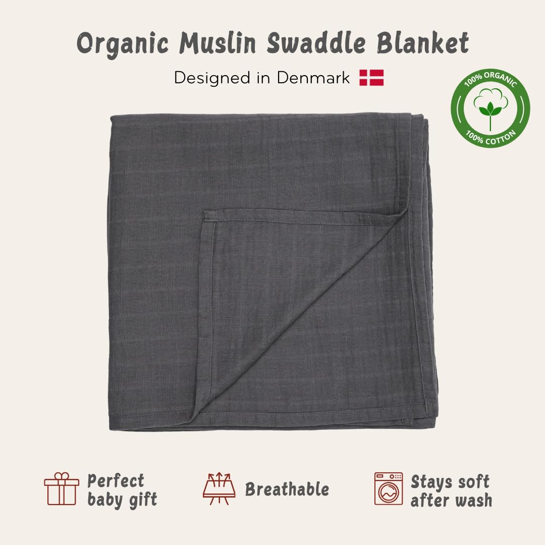 Huxie Swaddle 47x47-inch wrap size highlights generous square for easy swaddling.