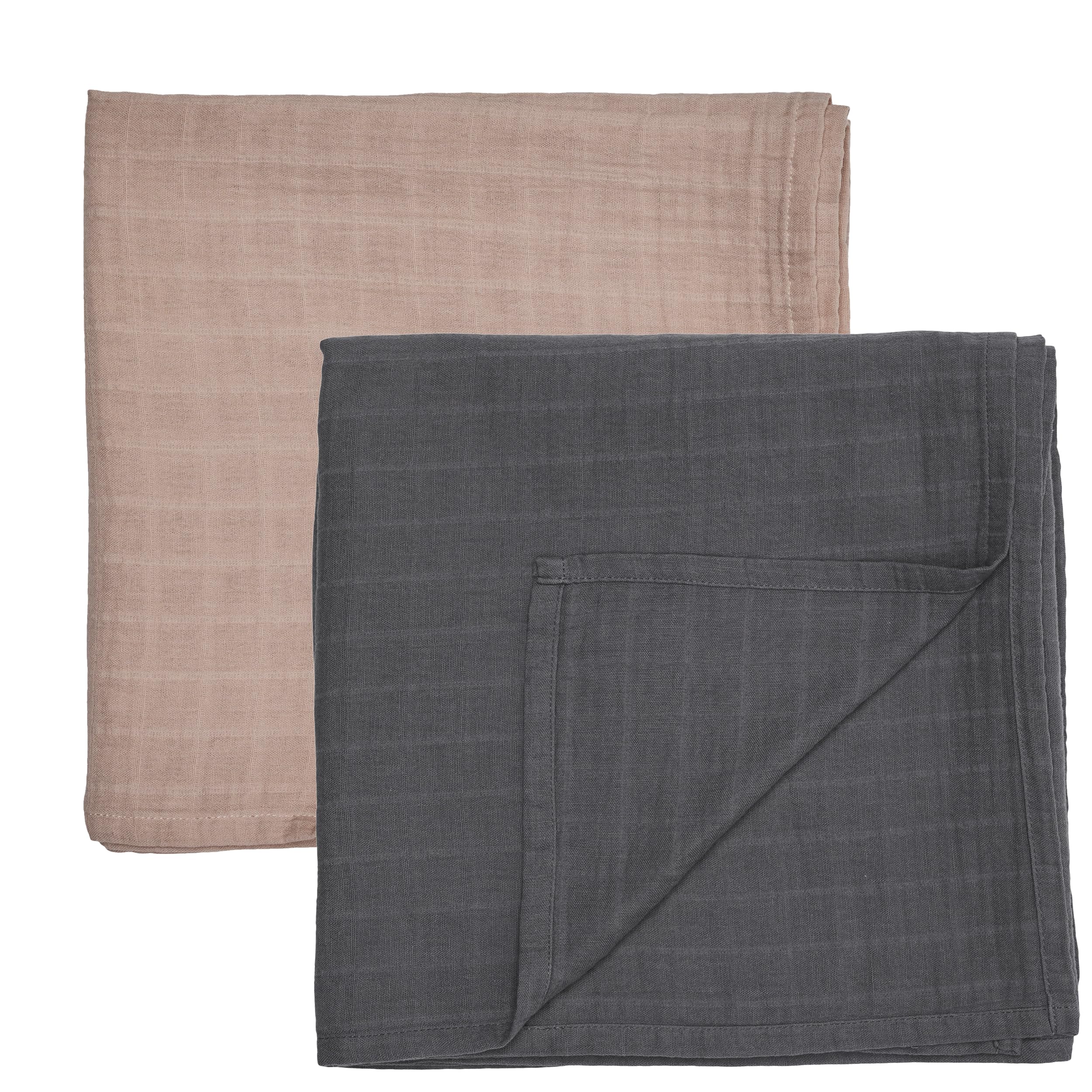 Huxie Swaddle blush-soft-grey 47x47 pack highlights soothing newborn warmth and comfort.