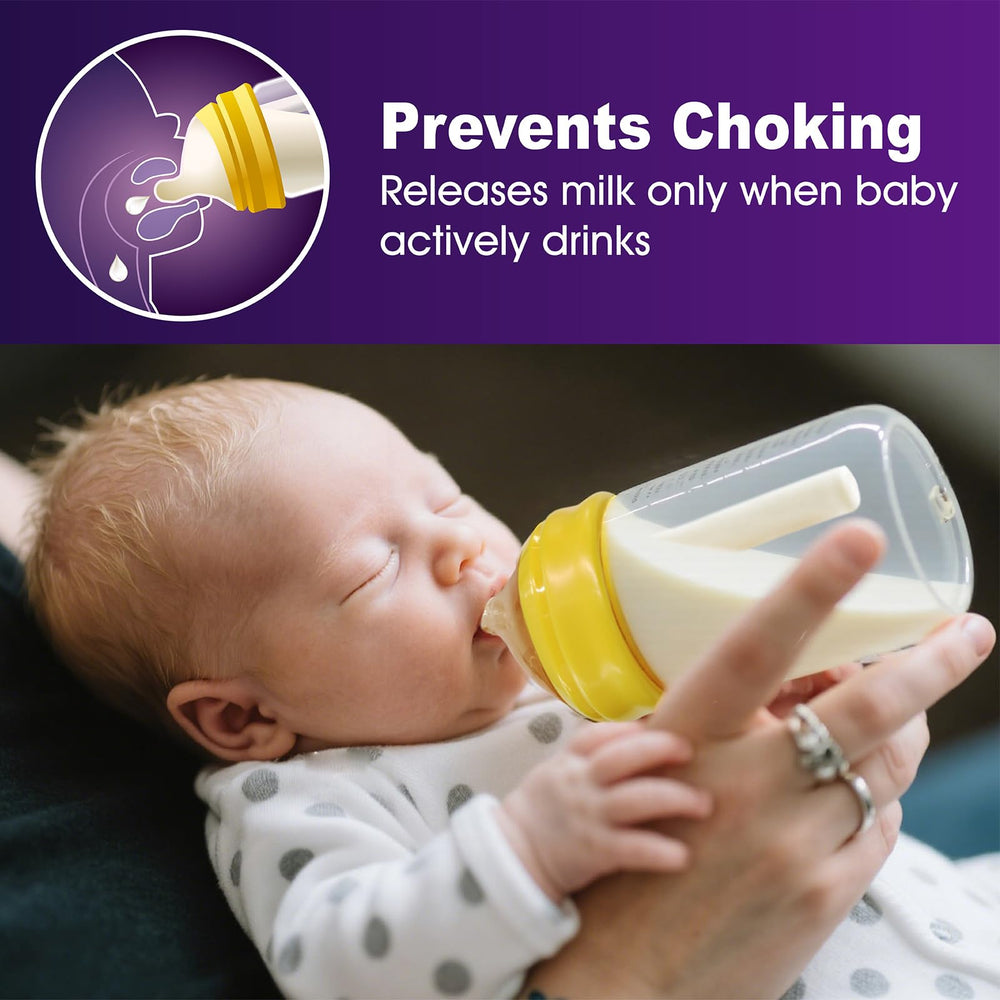 HVLVOYG PPSU bottle anti-drip nipple helps minimize milk spills.