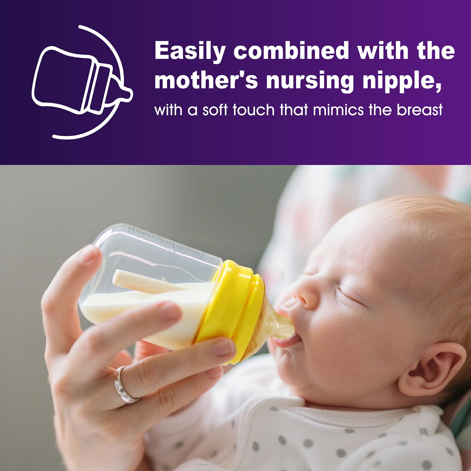 HVLVOYG PPSU bottle tilt-to-drink design aids comfortable nursing transitions.