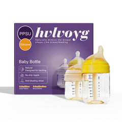 HVLVOYG PPSU nursing bottle wide neck shows easy grip for precise feeding.