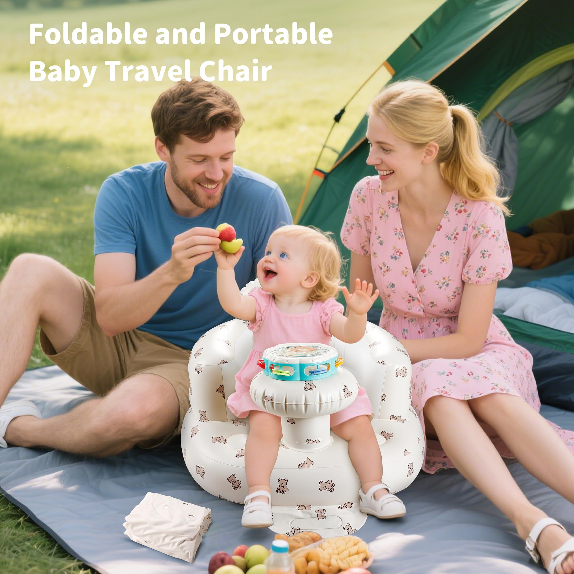 Hvygss inflatable baby seat soft arm support conveys gentle hold for comfort