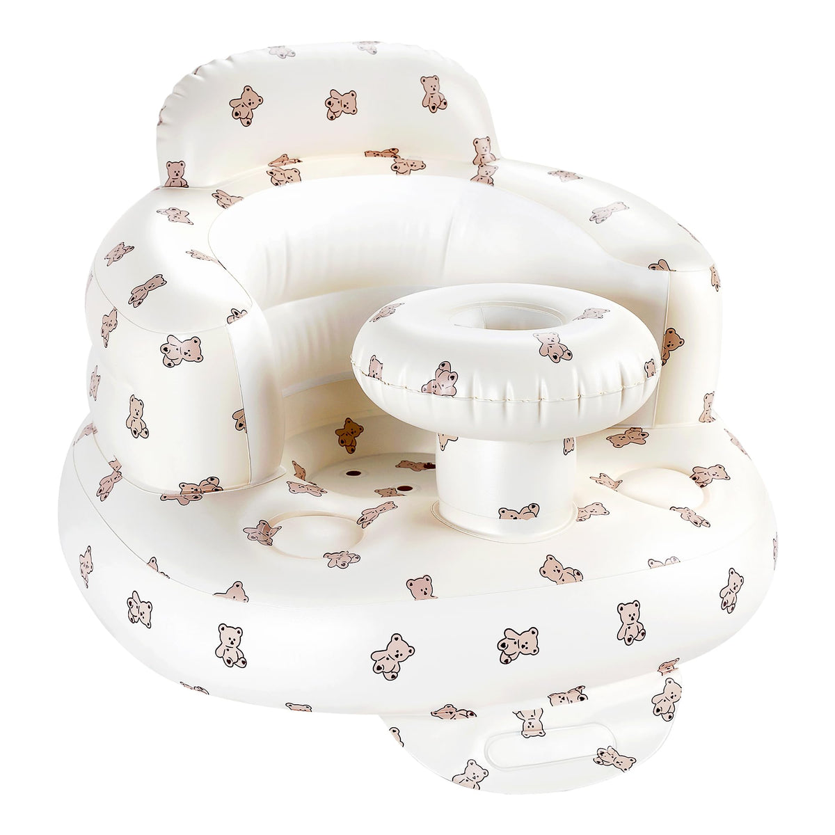 Hvygss inflatable baby seat tray shows feeding ready setup for on the go care