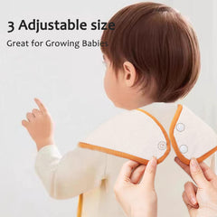 Hwieccogts adjustable snaps bib grows with your child